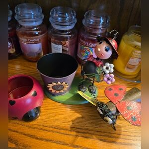 Ladybug Decor / Small planters or etc. 3 pieces. All very nice!
